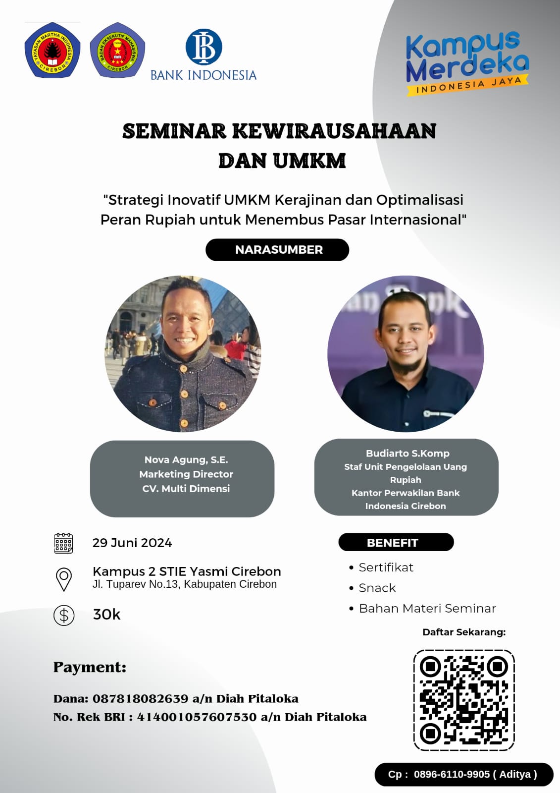 SEMINAR UMKM YANG DILAKSANAKAN OLEH PANITIA BEM YASMI